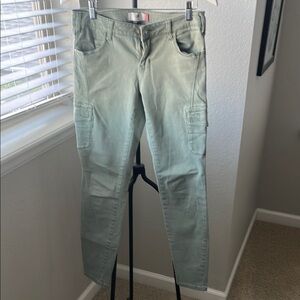CAbi Sage Green cargo pants. Slim fit.